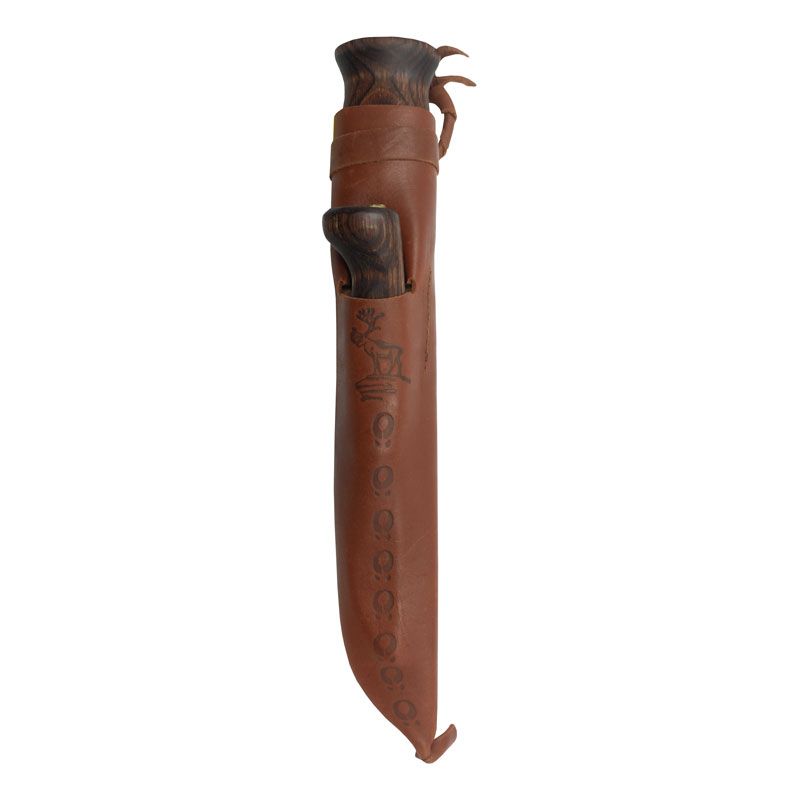 Dobbelkniv Lapin leuku brun 21 cm & 7.7 cm