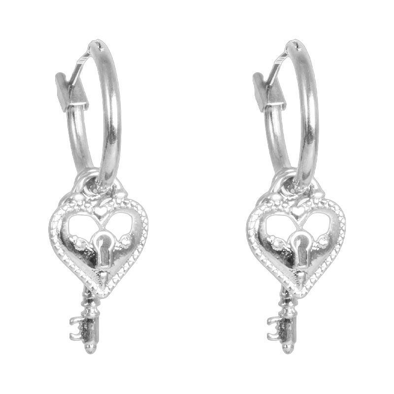A&C - Open My Heart øreringer med charms - S