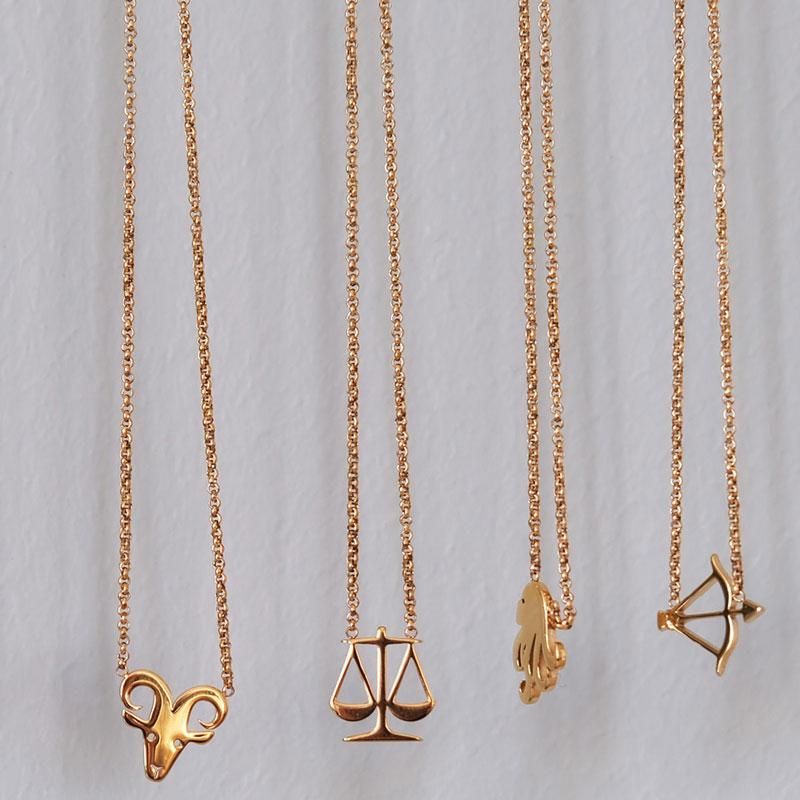 A&C - Kort kjede Zodiacs - Krepsen - Steel 14K