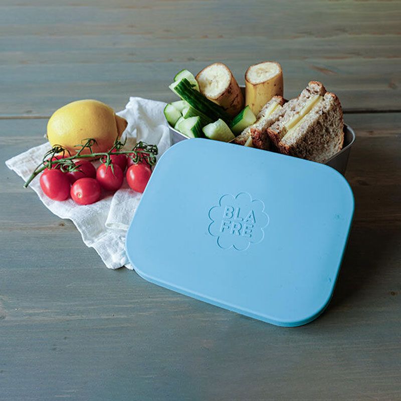 Blafre - Treroms stålmatboks - Blågrønn