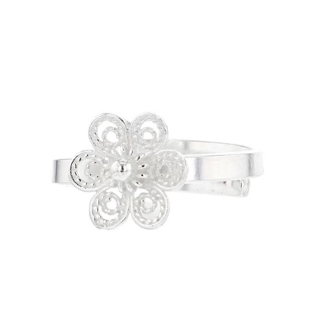 Hovedbilde Hasla - Filigransrose ring sølv