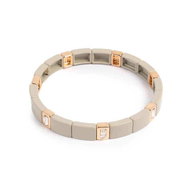 Hovedbilde A&C - Enamel Tiles Crystal Line 18 cm - Khaki
