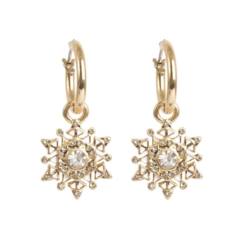 A&C - Øreringer med charm Snowflake - G