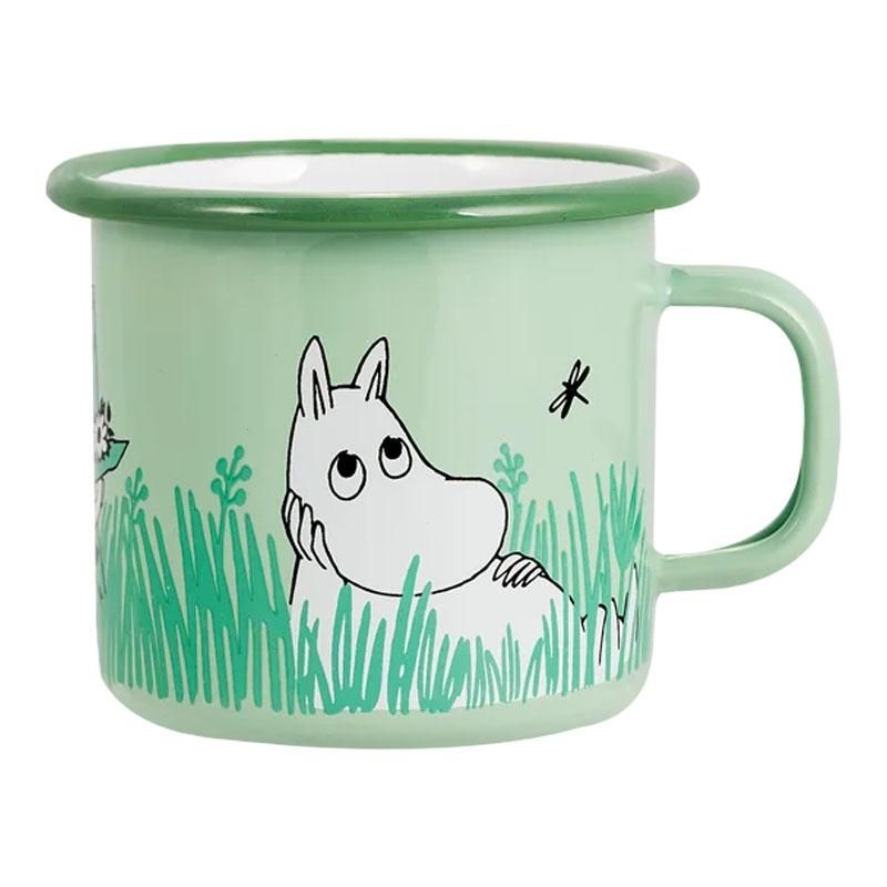 Moomin by Muurla - Emaljekopp 2.5 dl - I hagen grønn
