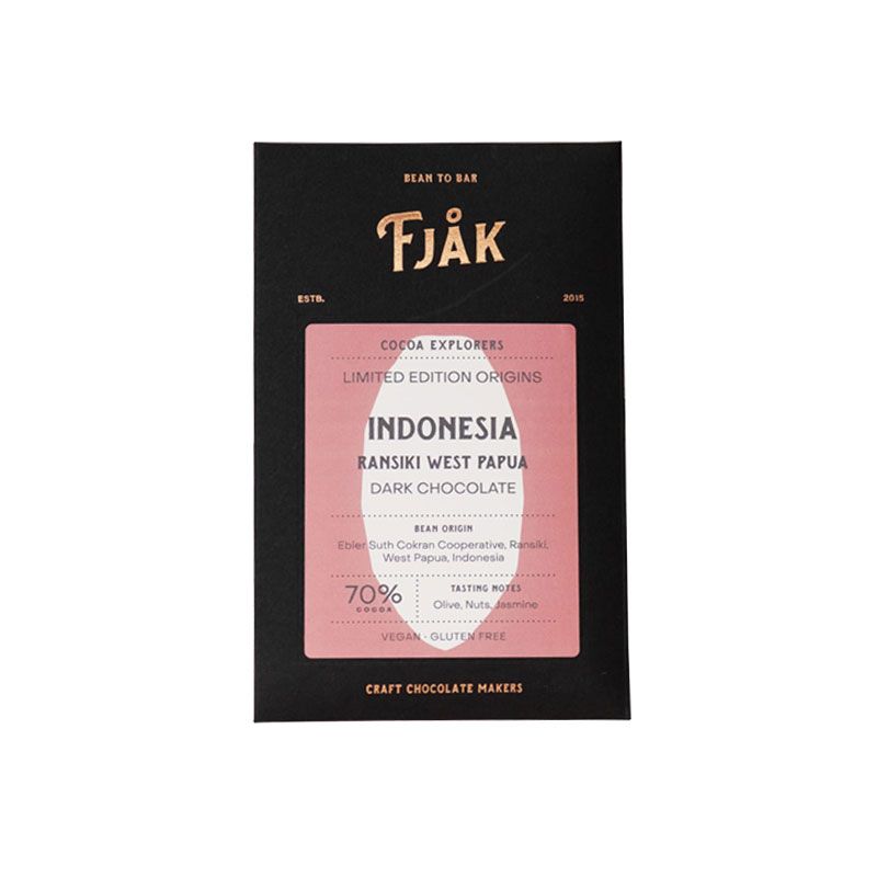 Fjåk Sjokolade - Indonesia Ransiki West Papua 70 % - Mørk sjokolade