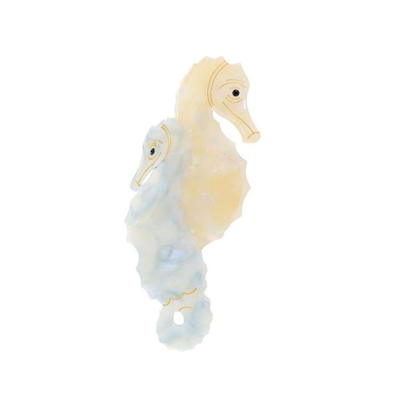 By Stær - Hårklype sjøhest lyseblå/beige