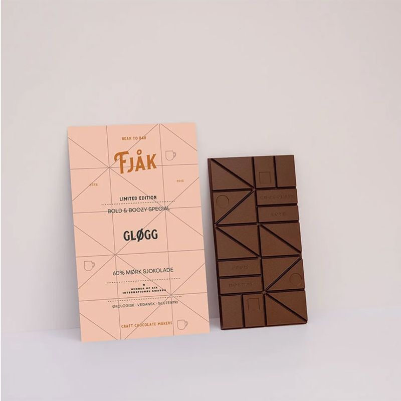 Fjåk Sjokolade - Gløgg mørk sjokolade