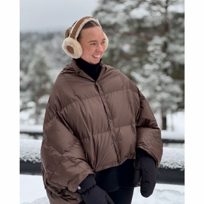 THOQ - Teppe-poncho-skjørt dun (flere farger)