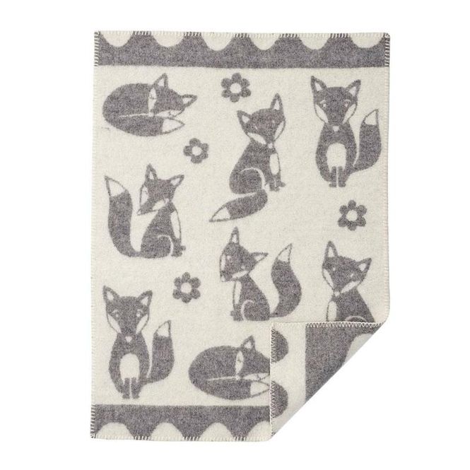 Hovedbilde Klippan - Fox ullpledd barn - Grey