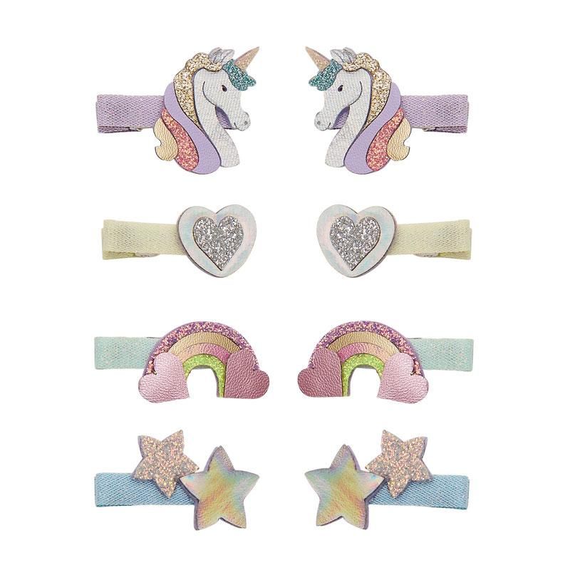 Mimi & Lula - 8 Mini Hårklemmer - Dreamy Unicorn