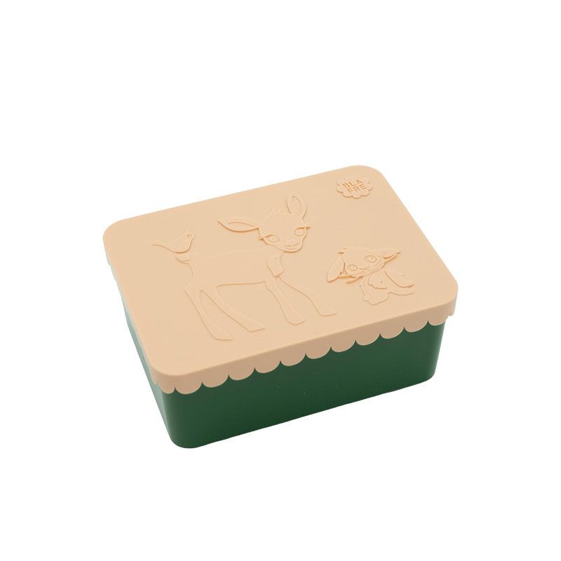 Blafre - Ettroms matboks i plast - Rådyr fersken/mørk grønn