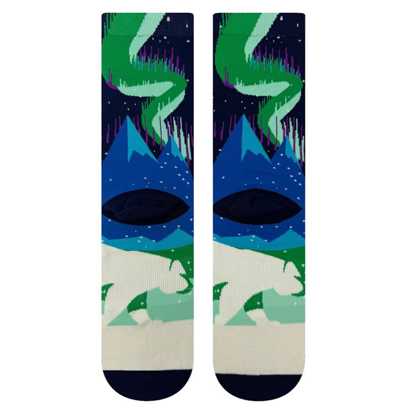 NVRLND - Northern Lights Premium Glow crew-sokker