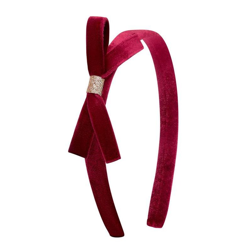 Mimi & Lula - Alice Hårbøyle - Burgundy Violet Bow