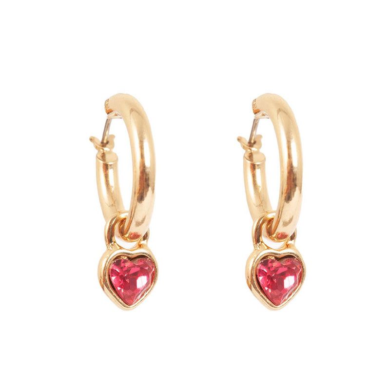 A&C - Funky Hearts hoops med hjerte - Fuksia
