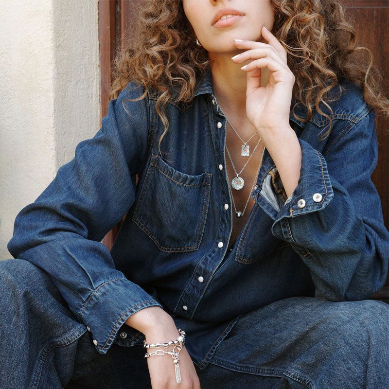 A&C - Shimmer armbånd med elastikk - S