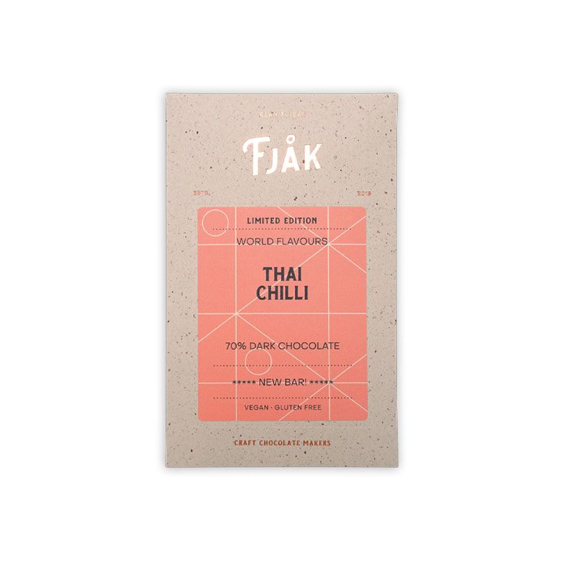 Fjåk Sjokolade - Thai Chilli - Mørk sjokolade