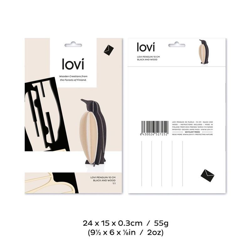 Lovi - Pingvin 10 cm - Black