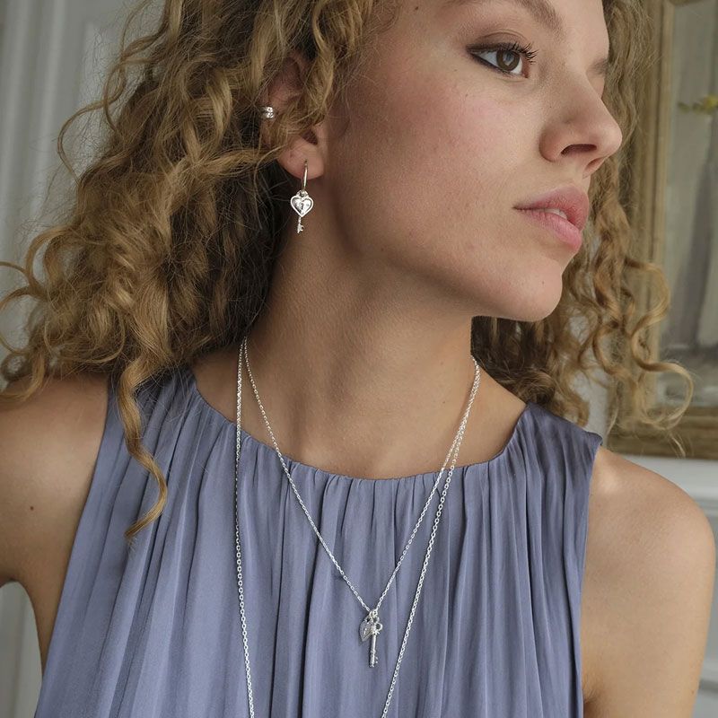 A&C - Open My Heart øreringer med charms - S