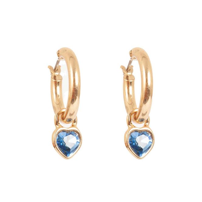 Hovedbilde A&C - Funky Hearts hoops med hjerte - Blå