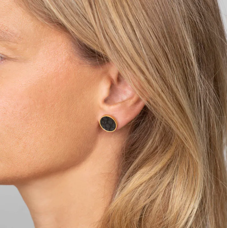 Studio EBN - Stud Earrings Gold - Pink Metallic