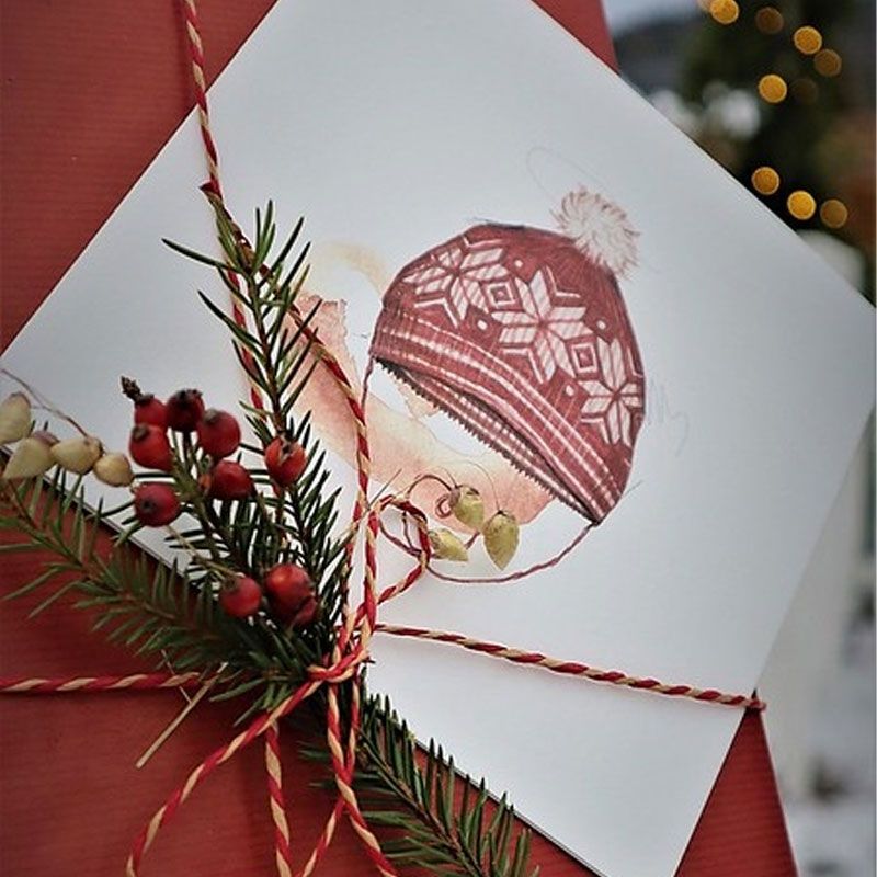 Emmeselle - Kunstkort 16.5 cm - Topplue