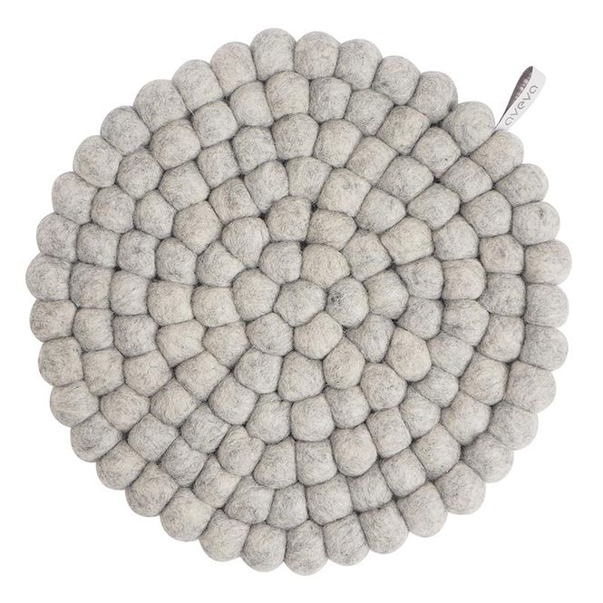 Hovedbilde Aveva - Gryteunderlag rund stor - Raw Grey