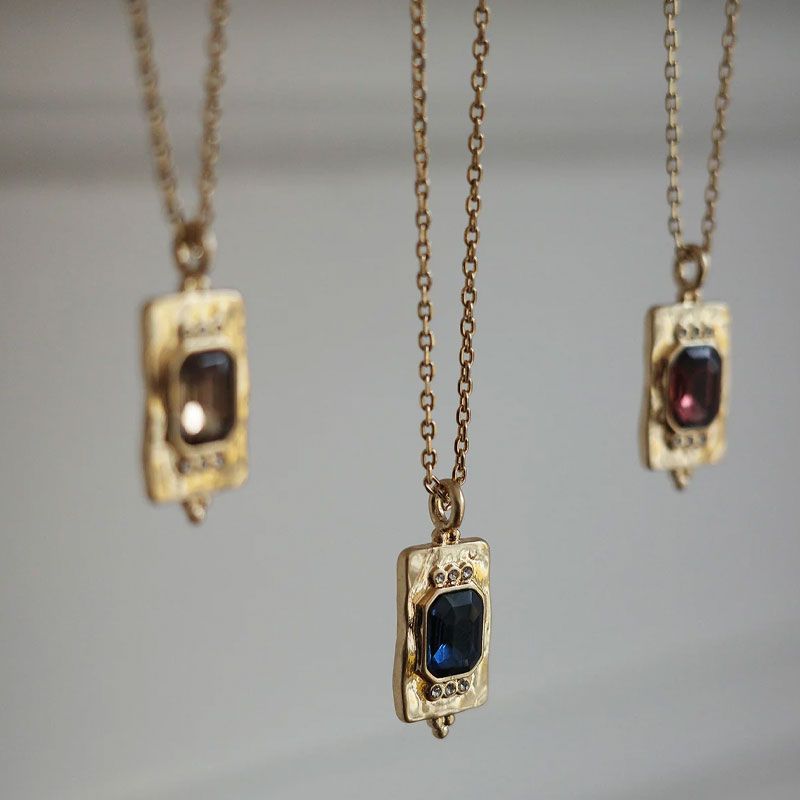 A&C - Bohemia kort kjede smokey quartz